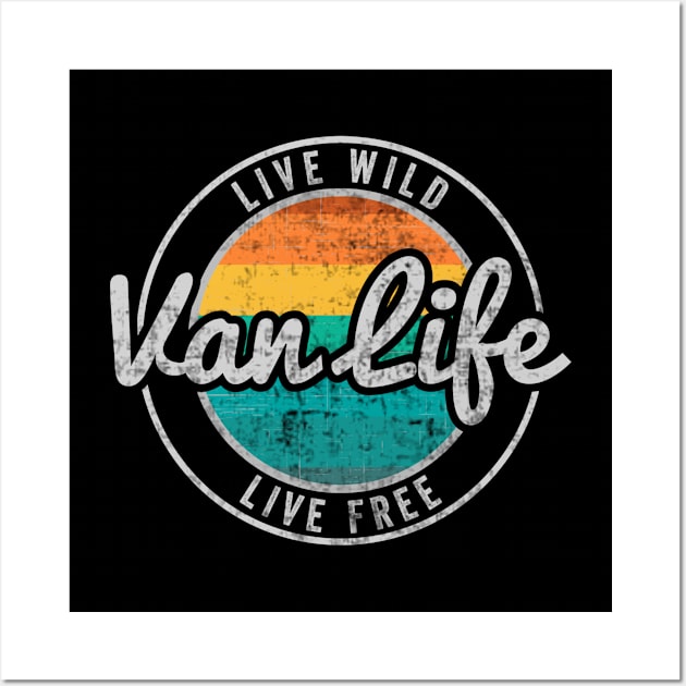 Van Life Retro Vintage Wall Art by Visual Vibes